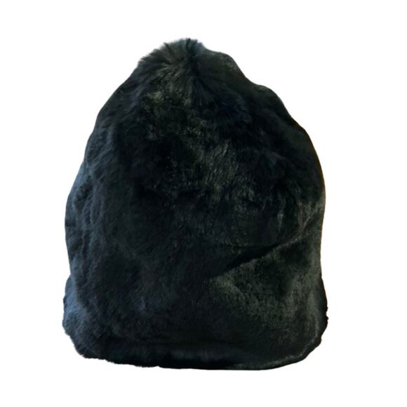 Vintage 1950s Betmar Black Mink Fur Hat – Mid-Century Winter Beanie Cloche - Picture 1 of 5
